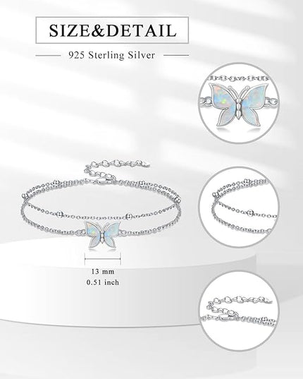 Dorunmo 925 Sterling Silver Infinity Heart Cross Circle Evil Eye Anklet Bracelets for Women Mother's Day Jewelry for Wife Girlfriend Mom Her