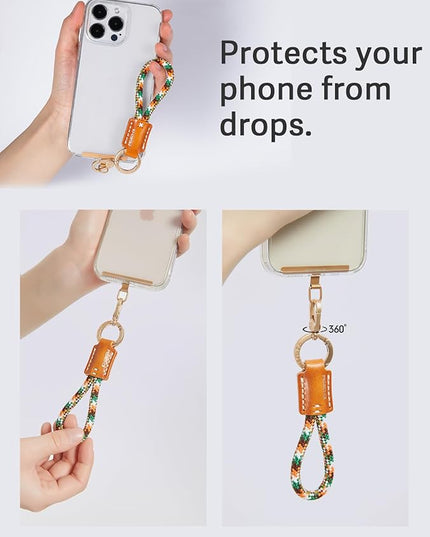 project-cb Phone Finger Ring Strap 1,Phone Tether Tab 2,Phone Lanyard,Phone Strap,Key Chain,Key Ring 2,Charms for Phone Case,Phone Accessories(Orange-G)
