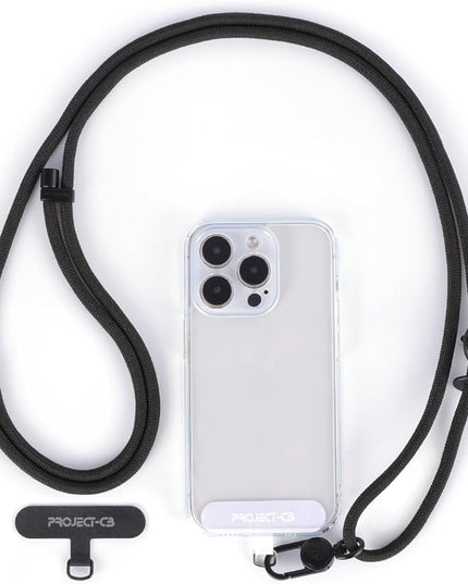 project-cb Cell Phone Lanyard 1,Phone Tether Tab 2,Phone Crossbody Strap,Lanyards for Around the Neck,Adjustable Phone Strap(Black-B)