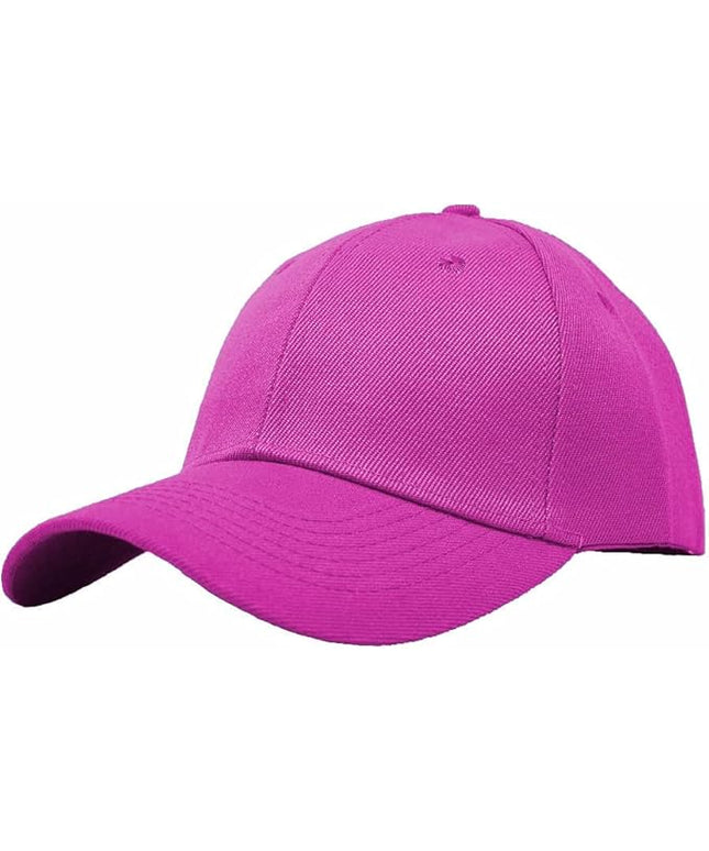 Glory Max Plain Baseball Cap Hook & Loop Strap Adjustable Solid Blank Curved Visor Hat