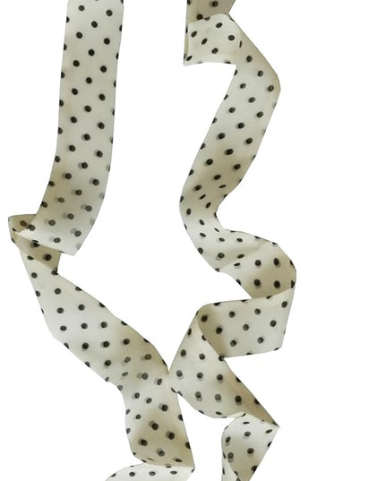 JERLA Women 100% Mulberry silk Scarf Long Large Lightweight Scarves Fashion Women Soft polka dot Print Neckerchief