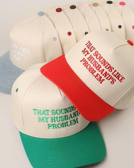 MIRMARU Two-Tone Vintage Canvas Trucker Hats for Men & Women, Adjustable Size Baseball Caps with Trendy Embroidered Design