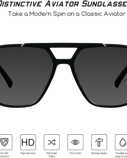 mosanana Oversized Aviator Sunglasses for Women and Men with Polarized Lens MS52243