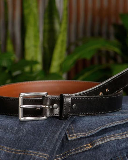 Bullhide Belts Mens Leather Belt for Casual Dress, 1.50" Wide