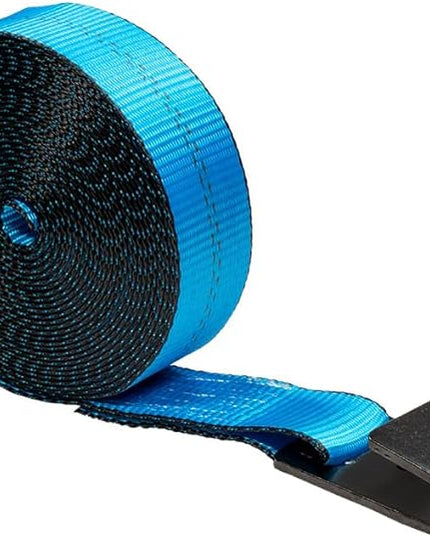 Mytee Products 2" x30' Winch Straps w/Flat Hook - 3333lbs WLL - Blue Heavy Duty 2 Inch Cargo Control Tie Down Straps for Flatbed Truck Utility Trailer