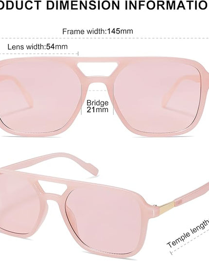 SOJOS Retro Aviator Sunglasses for Women Men,Trendy Rectangle Womens Mens Shades Sun Glasses SJ2202