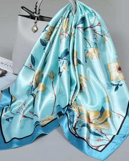 Julunar Silk Like Head Scarf for Women - Satin Large Hair Scarves - 35" Square Silk Hair Wrap for Sleeping with Gift Packed