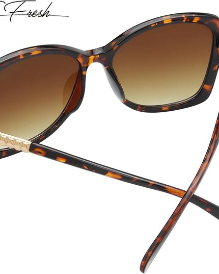 The Fresh Women's Oversized Square Jackie O Cat Eye Hybrid Butterfly Fashion Sunglasses - Exquisite Packaging