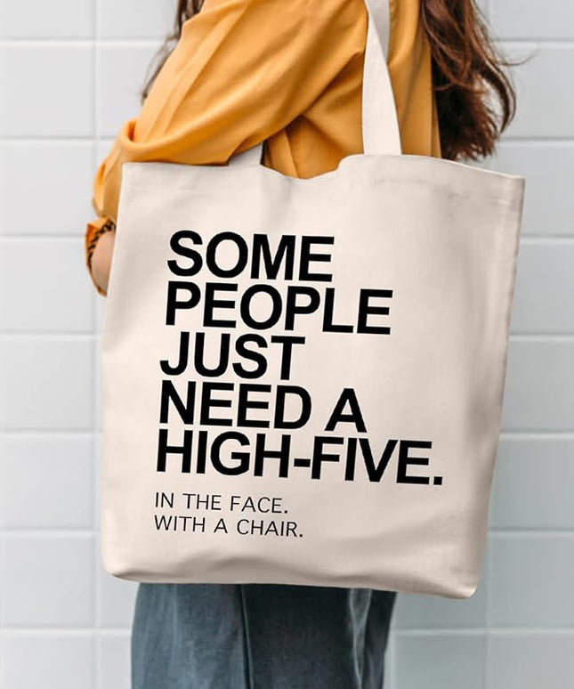 AUSVKAI Canvas Tote Bag Aesthetic for Women, Cute Reusable Cloth Cotton Bags for Shopping Beach Grocery
