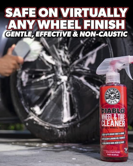 Chemical Guys Sprayable Diablo Wheel Cleaner (Safe on All Wheel & Rim Finishes), Great for Cars, Trucks, SUVs, Motorcycles, RVs & More, 32 fl oz