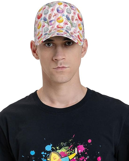 Easter Baseball Cap,Rabbit Eggs Baseball Hat,Fashion Snapback Hats Outdoor Trucker Hat for Women Men