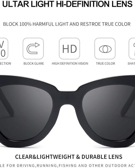 Dollger Retro Cat Eye Sunglasses Women Men Vintage Square Tortoise Shell Fashion Cateye Sunglasses
