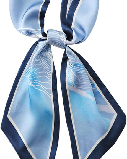 Head Scarf Purse Handle Neck Satin Hair Scarfs For Bag Lightweight Silky Long Thin Women's Fashion Scarves 59 * 5.9”