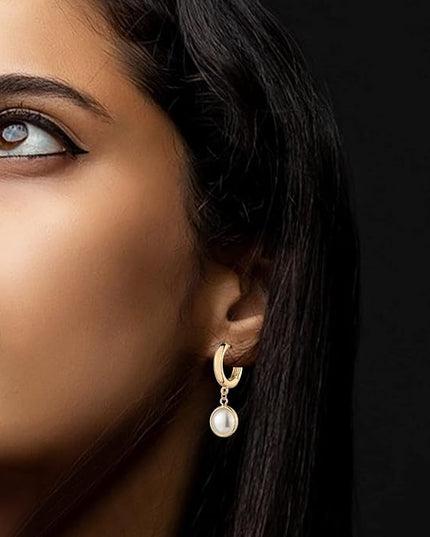 9 Pairs Gold Chunky Hoop Earrings Set for Women, 14K Gold Plated Twisted Huggie Hoop Earring Hypoallergenic, Lightweight Thick Open Hoops Earrings Jewelry Gifts.