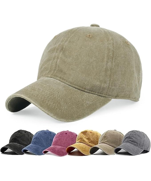 HH HOFNEN Men Women Washed Distressed Twill Cotton Baseball Cap Vintage Adjustable Dad Hat