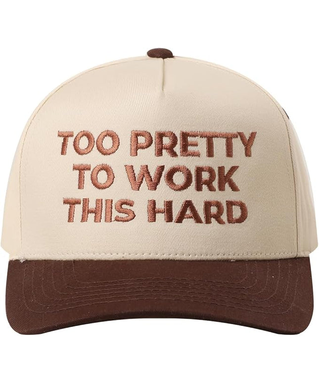 MIRMARU Two-Tone Vintage Canvas Trucker Hats for Men & Women, Adjustable Size Baseball Caps with Trendy Embroidered Design