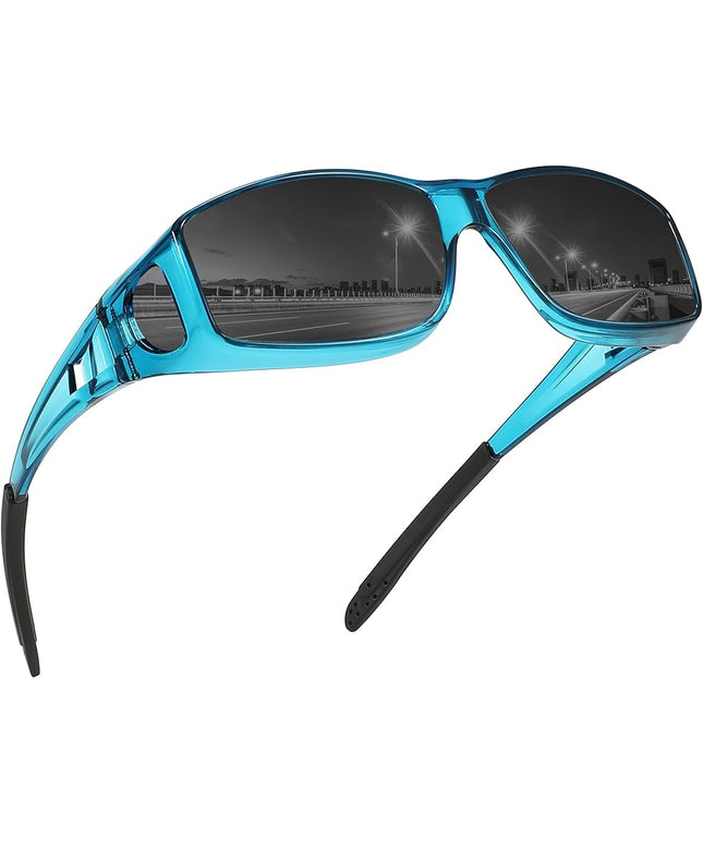 MEETSUN Fit Over Glasses Sunglasses for Men Women,Wrap Around Sunglasses Polarized UV400 Protection