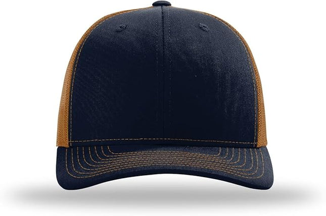 Richardson 112 Trucker Hat - Premium Adjustable Snapback Hat - Structured Six Panel Richardson Blank Caps