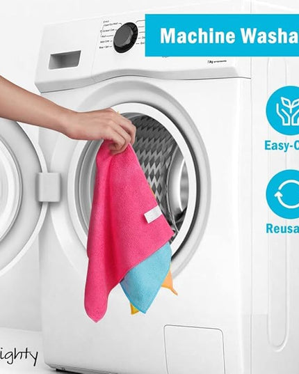 Orighty Microfiber Cleaning Cloth Pack of 60, Microfiber Towels for Cars, Highly Absorbent Car Cleaning Supplies, Lint Free Cloths Clean Rags for Car Care, House, Kitchen, 12x12 inch