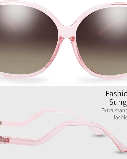 The Fresh Women's Oversized Square Jackie O Cat Eye Hybrid Butterfly Fashion Sunglasses - Exquisite Packaging