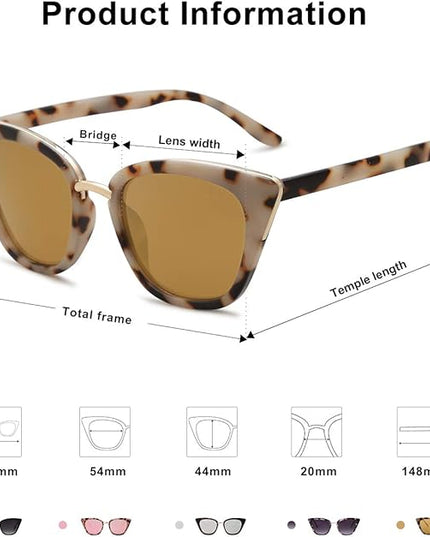 SOJOS Cat Eye Designer Sunglasses Fashion UV400 Protection Glasses SJ2052