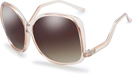 The Fresh Women's Oversized Square Jackie O Cat Eye Hybrid Butterfly Fashion Sunglasses - Exquisite Packaging