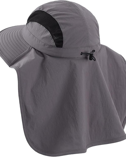 Home Prefer UPF 50+ Sun Hats for Men Women Wide Brim Fishing Hat with Neck Flap UV Protection Sunblock Safari Bucket Hat