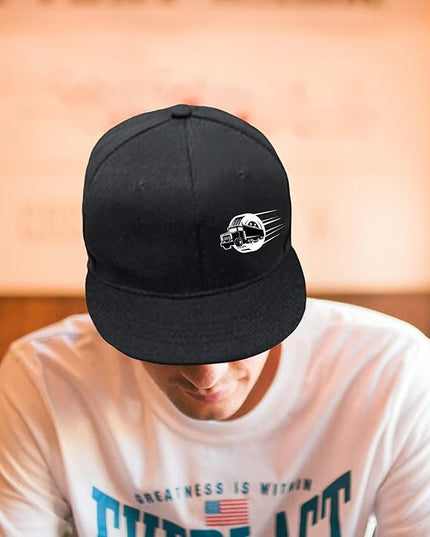 Skull Finger Flat Bill Hats for Men Black Mens Snapback Hat Baseball Cap Fitted Hat Rock N Roll Skeleton Hand Snap Backpack