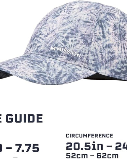 MISSION Cooling UPF Performance Hat - Unisex One Size Cap for Workouts, Golf & Running - Sweat & Water Activated Technology