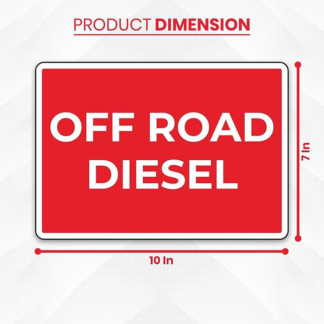 5 x Off Road Diesel Label Decal, 10 x 7 inch Vinyl for Fuel Sticker | Diesel Brothers Decal Self-adhesive, UV-resistant, Water-proof Decals