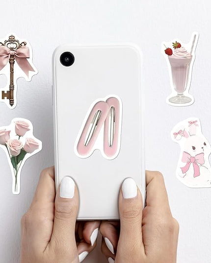 150pcs Coquette Stickers Cute Vinyl Laptop Sticker Monogram Decal Vintage Aesthetic StickersWaterproof Aesthetic Stickers, Pink Sticker Pack for Girls Water Bottles Laptop Computer Phone Guitar
