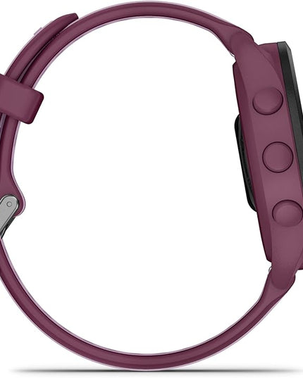 Wearable4U Garmin Forerunner 165 Music Running Smartwatch, Colorful AMOLED Touchscreen, Training Metrics and Recovery Insights Includes PowerPack +Adapters Bundle, Berry/Lilac