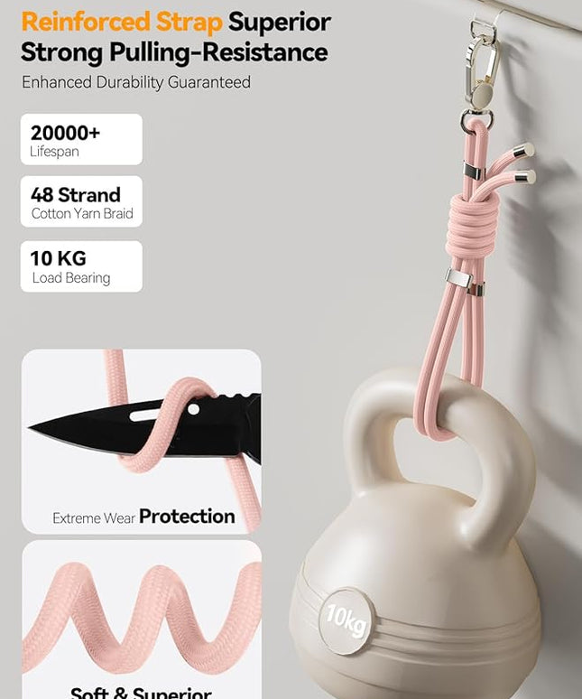4-IN-1 Phone Lanyard + Wrist Strap, 2PCS Adjustable Length Cell Phone Lanyard with 2 Tether Tabs for iPhone,Smartphones