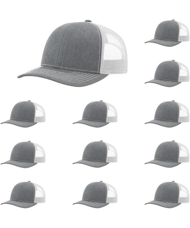 Richardson 112 Classic Six-Panel Adjustable Snapback Trucker Cap | Bulk Packs Available