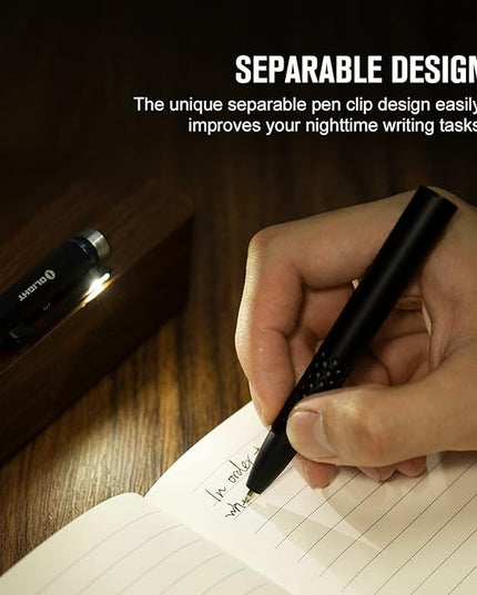 OLIGHT O'Pen Glow EDC Pen Light, 120 Lumens with Green Beam, Rechargeable LED Flashlight for Outdoor Uses, Writing, Adventure, Professional Business Gift(Black)