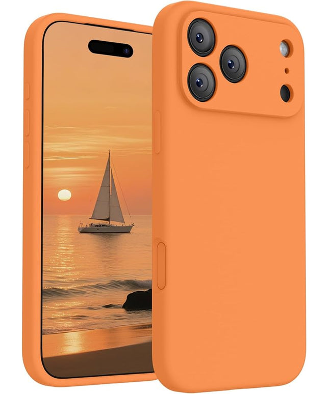 FireNova Magnetic for iPhone 17 Pro Max Case, Compatible with MagSafe, [Integrated Silicone Camera Control Button] [Camera Protection] Anti-Scratch Microfiber Lining Phone Case, 6.9", Orange