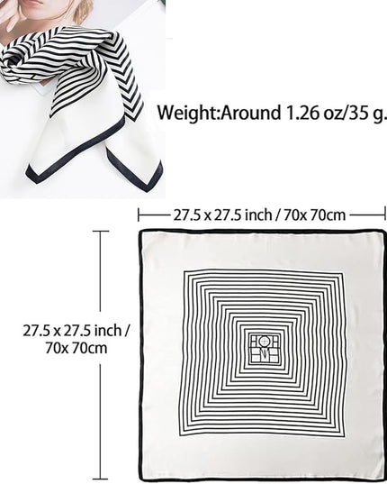 Dailyacc Hair Bandanas Scarf For Women Lightweight Fashion Neck Silk Satin Head Scarves For Sleeping Handbags Scarf