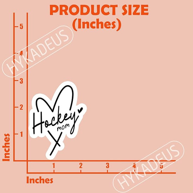 (3PCS) Hockey Mom Stickers – Waterproof Vinyl Decals for Water Bottles, Car, Laptop, Tumbler, Phone Case – Hockey Mom Gift for Moms, Mamas & Grandmas – Size 3" x 2.2"