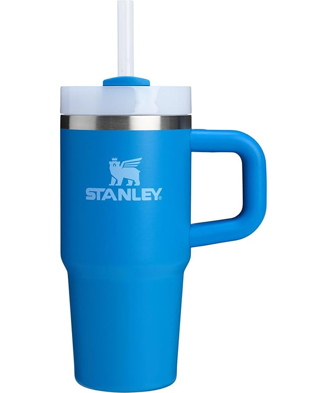 STANLEY Quencher H2.0 Tumbler with Handle and Straw 14 oz | Flowstate 3-Position Lid | Cup Holder Compatible for Travel | Insulated Stainless Steel Cup | BPA-Free | Azure