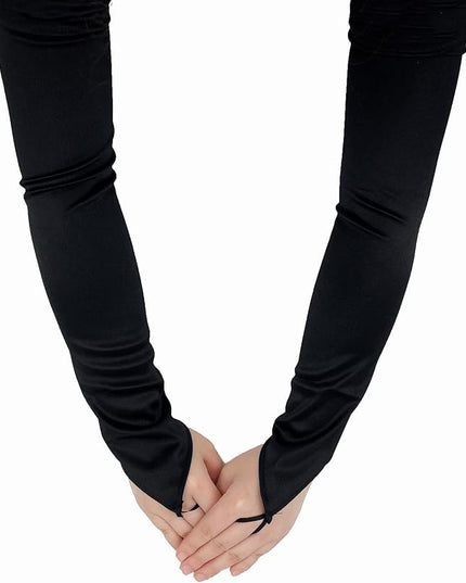 Fingerless Long Glove 1920s Satin Stretchy Elbow Length Opera Party Gloves
