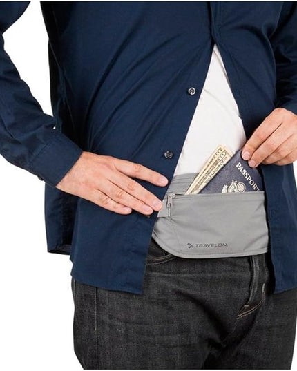 Travelon Rfid Blocking Undergarment Waist Pouch Travel Wallet