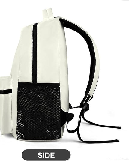 Fashion Ivory Backpack Lightweight Large Capacity Laptop Daybag for Travel Work