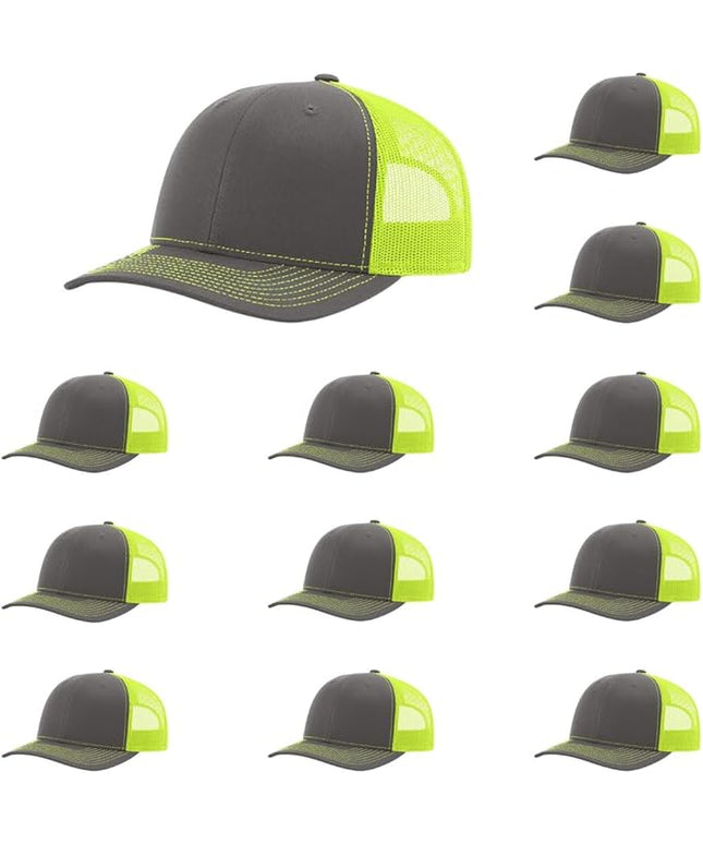 Richardson 112 Classic Six-Panel Adjustable Snapback Trucker Cap | Bulk Packs Available