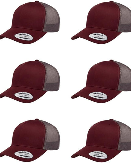 Yupoong Classic Premium Mesh 6 Panel Retro Trucker Cap | Mid Profile Snapback | OSFA | Bulk Pack Available