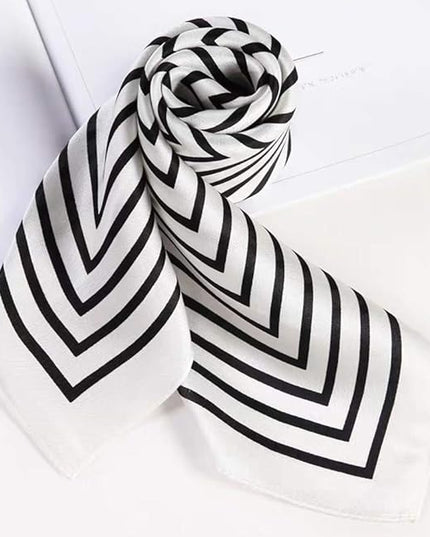 ANDANTINO 100% Mulberry Silk Scarf -21” Lightweight Square Neckerchief – Breathable Digital Printed Scarves with Gift Packed