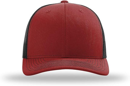 Richardson 112 Trucker Hat - Premium Adjustable Snapback Hat - Structured Six Panel Richardson Blank Caps