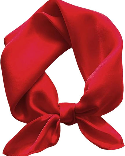 100% Mulberry Silk Scarf for Women Hair Lightweight Square Neckerchief Wrap For Head Scarves 21"