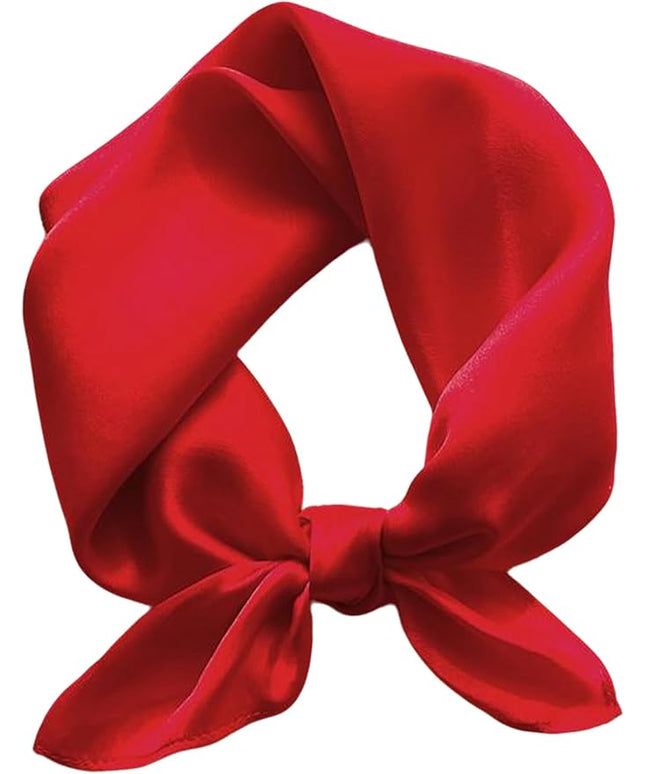 100% Mulberry Silk Scarf for Women Hair Lightweight Square Neckerchief Wrap For Head Scarves 21"
