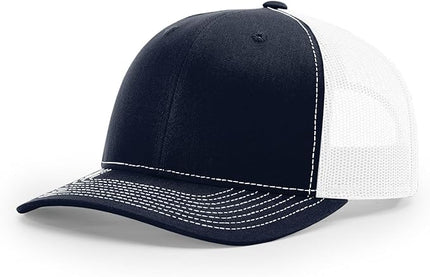 Richardson 112 Trucker Hat - Premium Adjustable Snapback Hat - Structured Six Panel Richardson Blank Caps