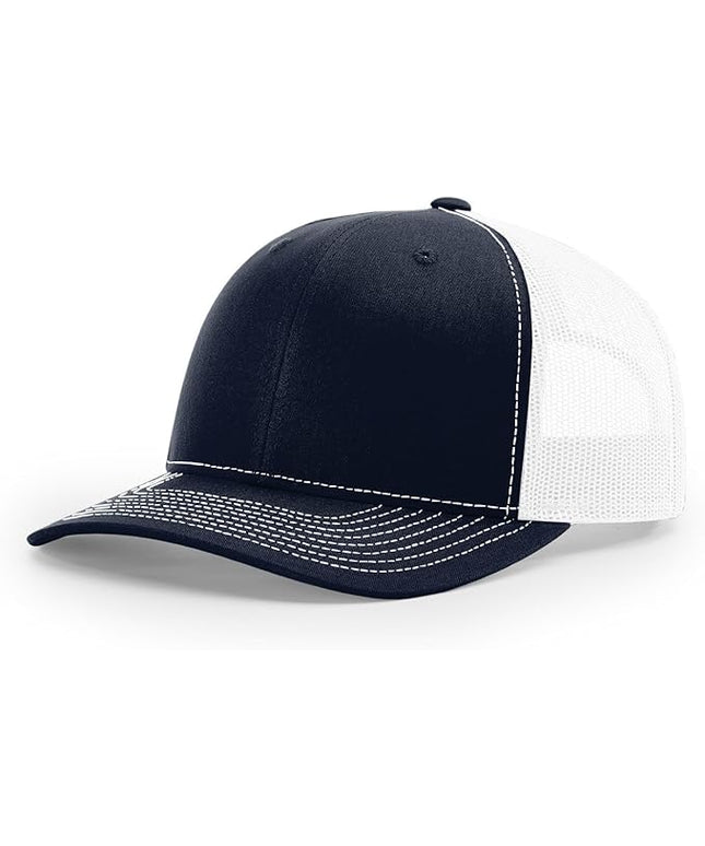 Richardson 112 Trucker Hat - Premium Adjustable Snapback Hat - Structured Six Panel Richardson Blank Caps